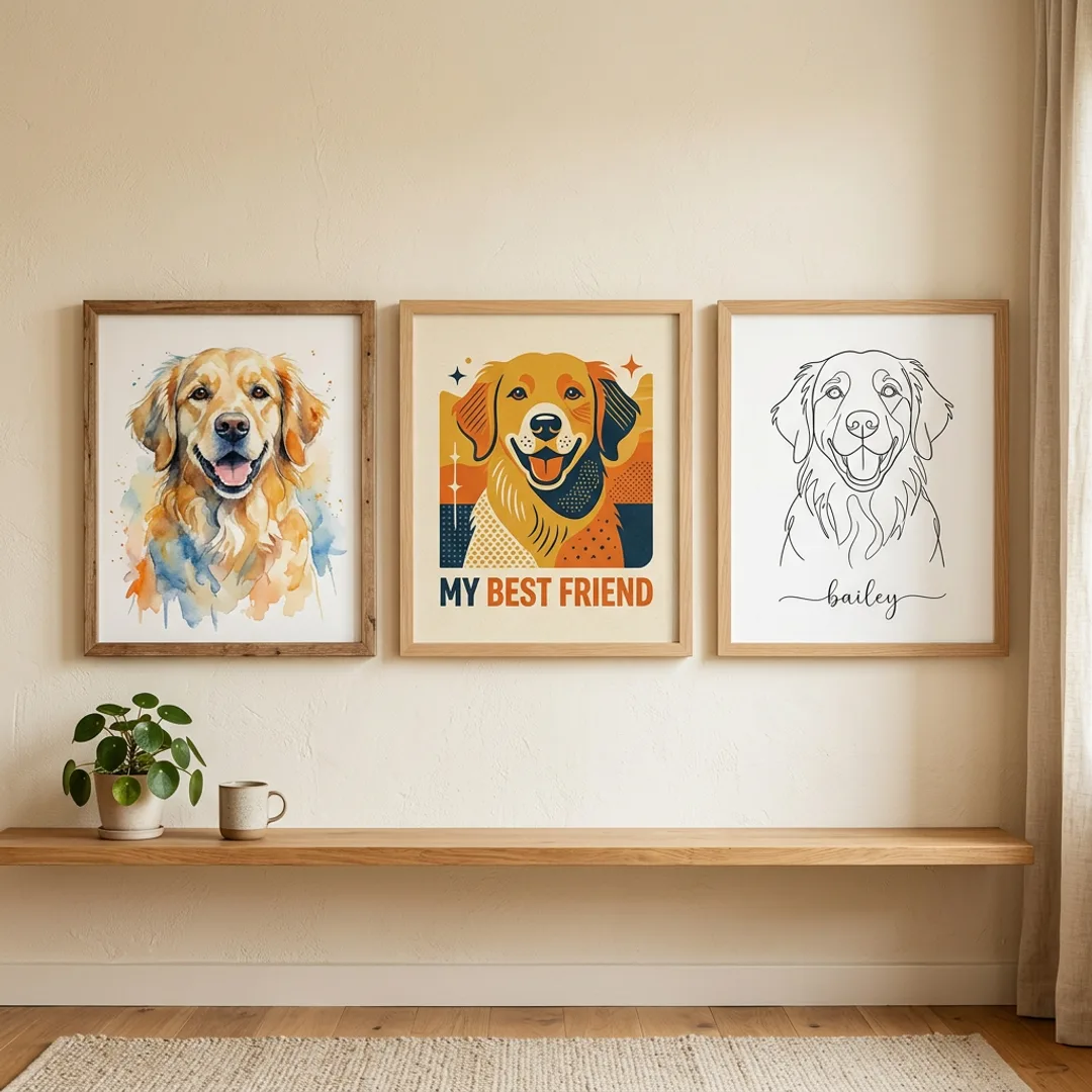 Minimalist pet portrait example